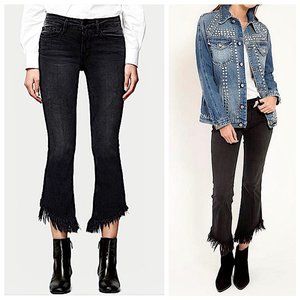 Frame Le Crop Mini Boot Shredded Raw Jeans in Fox Park Size 26